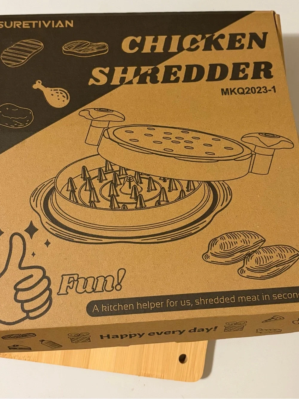 Orange Chicken Shredder Tool - Durable Kitchen Shredder